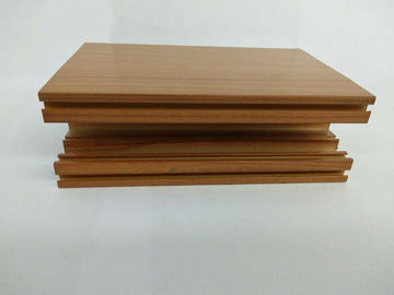 Profils en aluminium de finition du bois brun clair pour la porte coulissante de cabinet de Cabinet