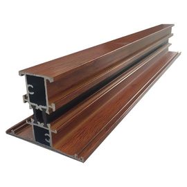6000 séries de T de forme de coupure de grain en bois de pont imprimant les profils en aluminium pour l'extrusion en aluminium de vitrail et de porte
