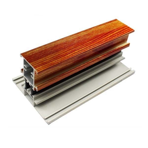 T forment la longueur en aluminium de profils de finition en bois adaptée aux besoins du client pour les portes en verre
